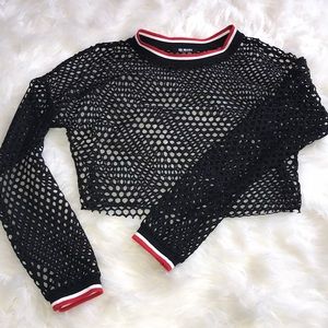 Fish net long sleeve shirt by G Mini